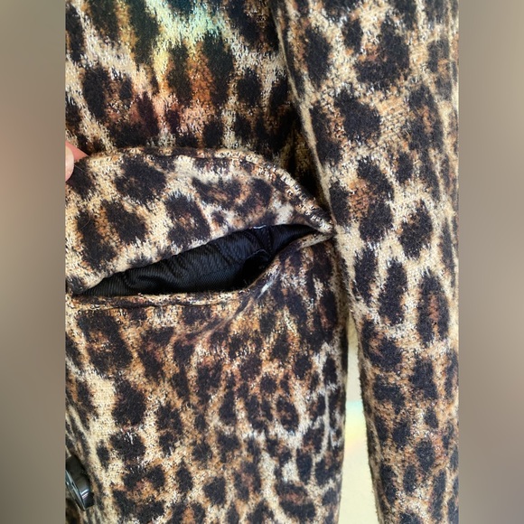 Zara leopard animal print coat xs - Picture 5 of 11